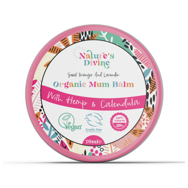 Tub of organic mum balm