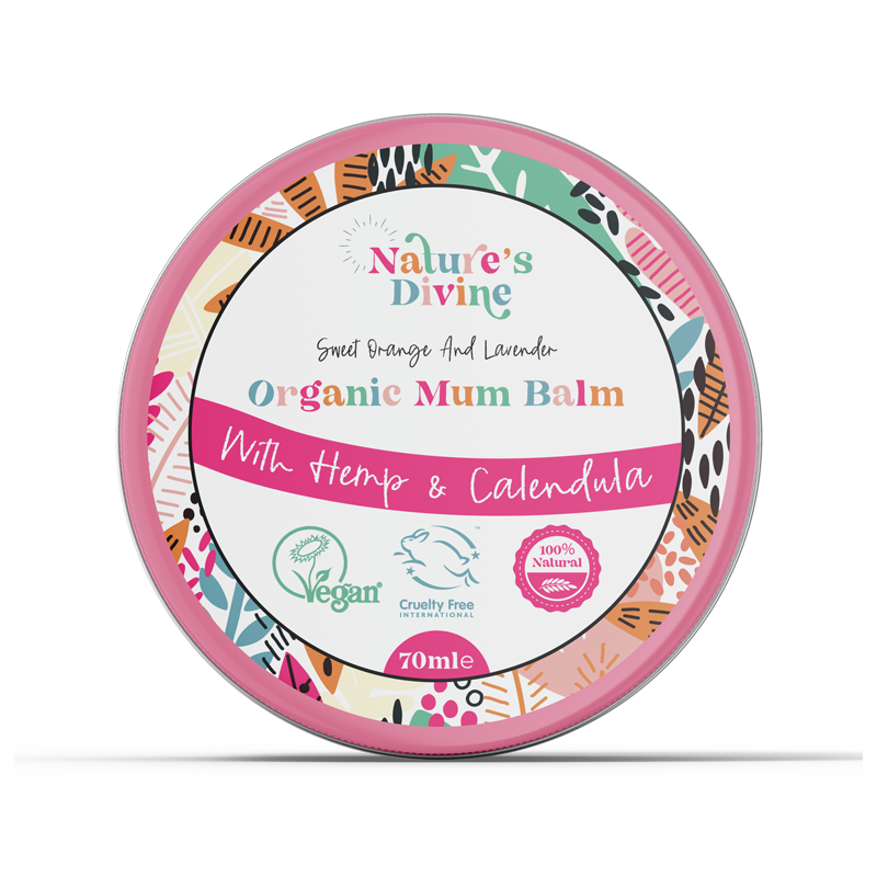 Tub of organic mum balm